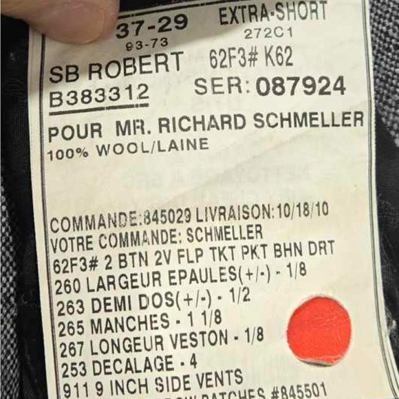 Navy Blue Coppley Men’s Tailored Suit Jacket 100% Wool - Picture 4 of 4